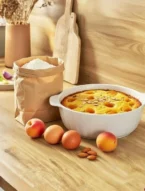 Gateau au yaourt, abricots, amandes